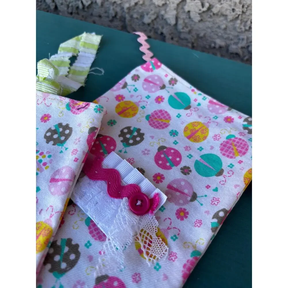 Handmade Lady Bug Gift Bag Set: Gift Wrapping Supplies